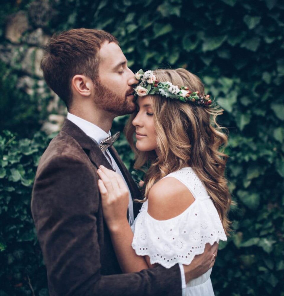 couple on their wedding day