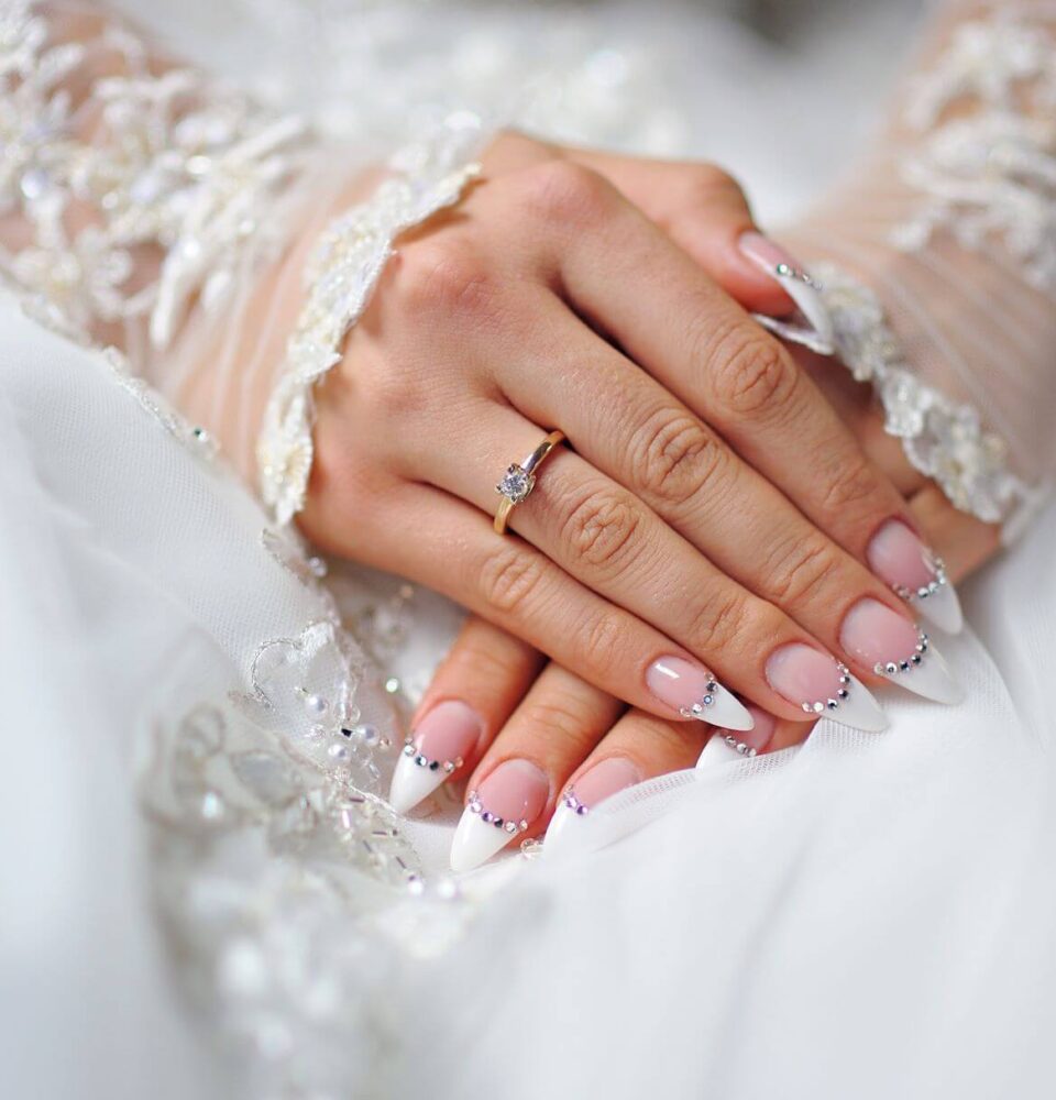 Classic Wedding Nails: Manicures Ideas For Brides, Bridesmaids & Guests -  Styled to Sparkle