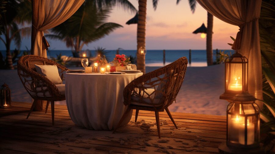 31 Things To Do On Your Honeymoon for 2024 12 candlelit dinner on beach