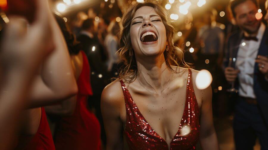Our Favourite Wedding Afterparty Dresses 2 red sequin dress