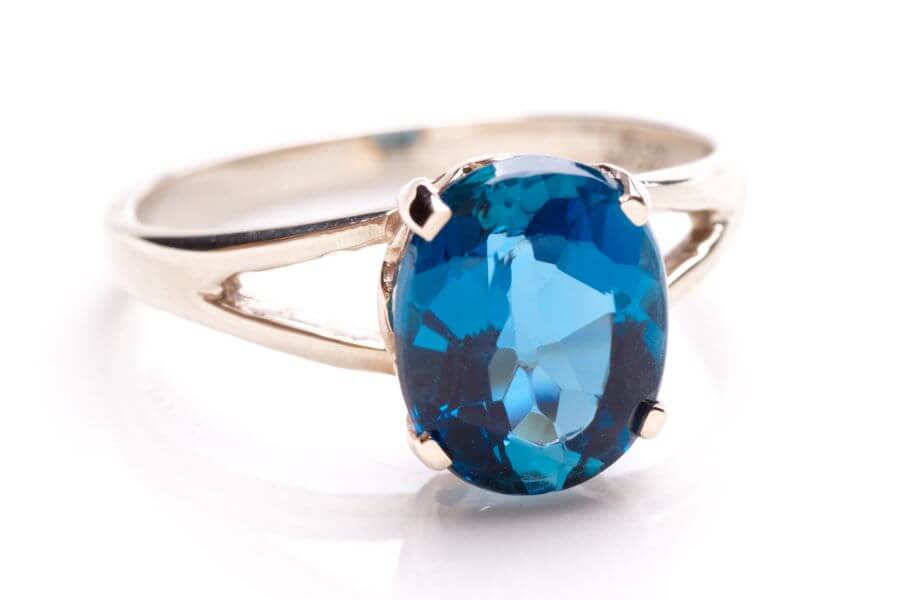 A Comprehensive Guide to Birthstones by Months 7 Blue Topaz ring