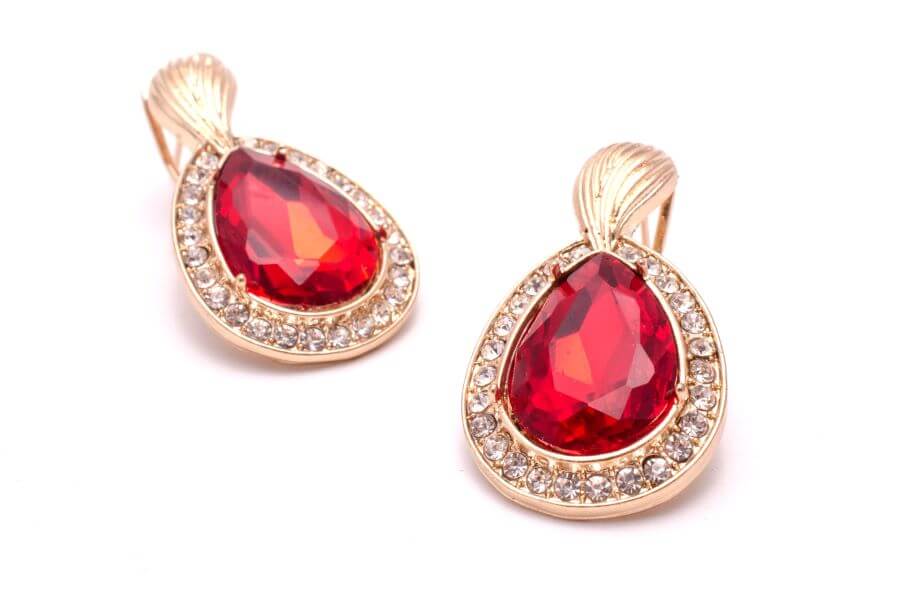 A Comprehensive Guide to Birthstones by Months 11 gold earrings with ruby drops