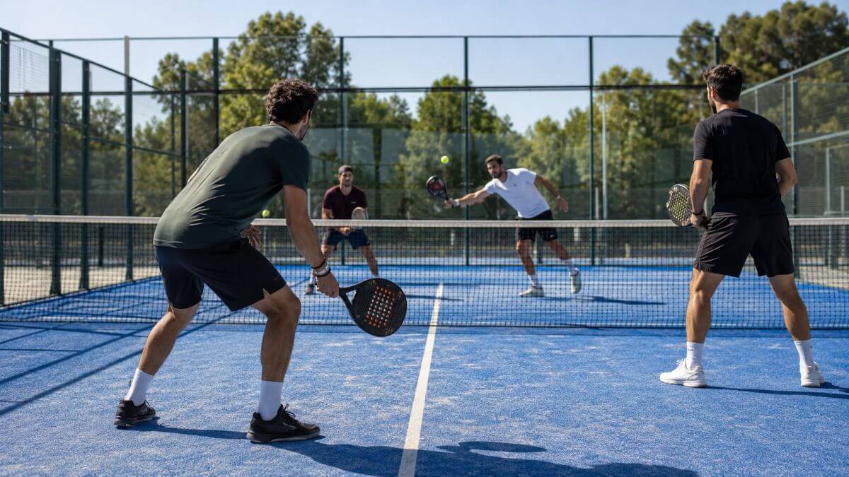 Active Stag Do Ideas That Everyone Will Actually Enjoy 4 men playing padel